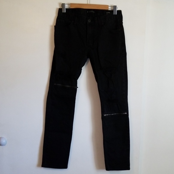 Bullhead Other - Bullhead Distressed Black Zippers Jeans
